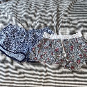 aerie pajama shorts size xs
